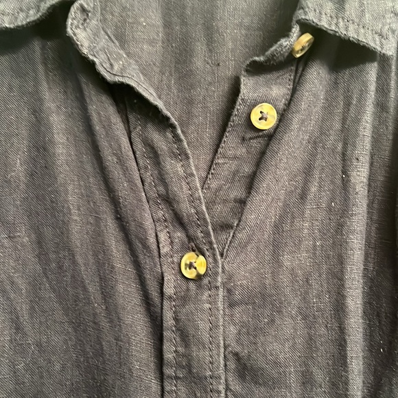 Baird Mcnutt for J. Crew Irish Linen Dress in navy blue - Picture 4 of 4